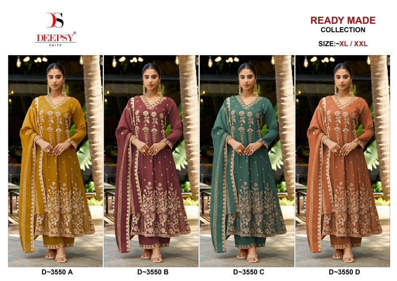 D 3550 A To D By Deepsy Viscose Tissue Silk Pakistani Readymade Suits